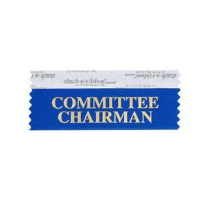 Committee Chairman Stk A Rbn Blue Ribbon Gold Imprint