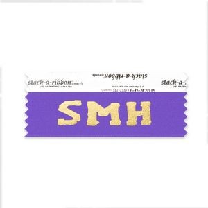 Smh Stk-A-Rbn Violet Ribbon Gold Imprint