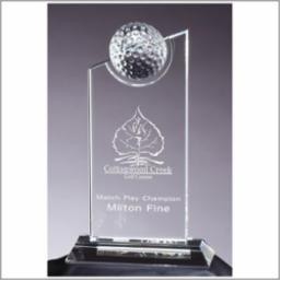 10" Crystal Golf Ball Award