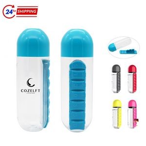 Plastic Water Bottles With Pill Box