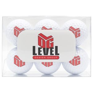 6-Ball Clear Sleeve With Custom Golf Balls
