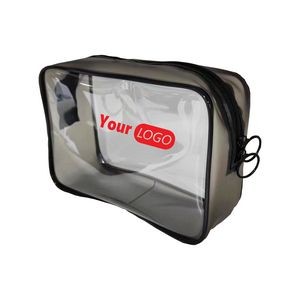 Custom Pvc Zippered Transparent Cosmetics Bag