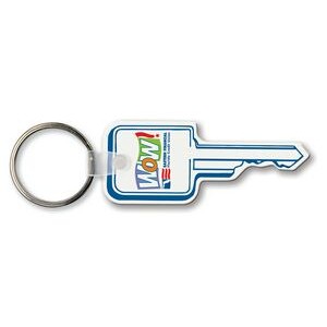 Key Shaped Key Tag w/Square Head (Spot Color)