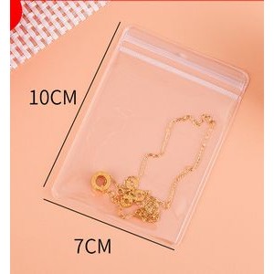 2.76 x 3.94 Inch Clear PVC Transparent Zip Lock Jewelry Bag