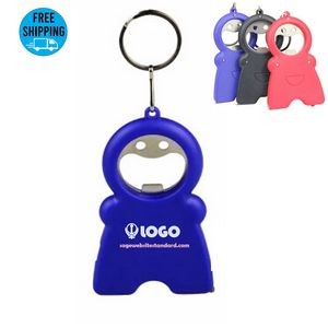 3in1 Smile Keychain Opener Light With Tape Measure