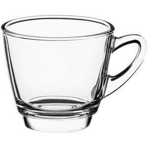 8.5 oz Clear Glass Coffee Mug