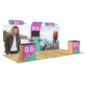 20ft Curved Media Wall Trade Show Booth Package