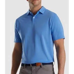 FootJoy® Drirelease® Lagoon Blue Athletic Fit Solid Jersey w/Self Collar