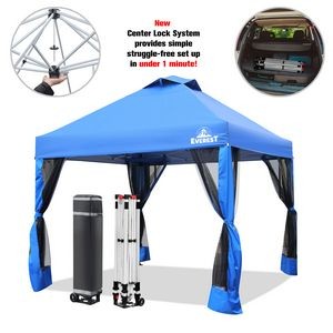 10' X 10' Patented One Push Canopy Tent w/ 4 Removable Nettings With Door