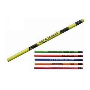 Fluorescent Pencil w/Matching Neon Eraser (Spot Color)