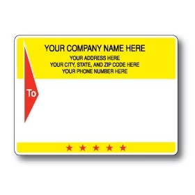 Standard Pin Fed Mailing Label w/Dual Wide Borders & To Arrow