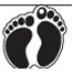 Key Tag - Pair of Foot - Spot Color