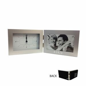 Metal Picture Frame with Clock - Horizontal (6