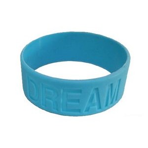 1" Debossed Custom Silicone Wristband - 5 Day Delivery