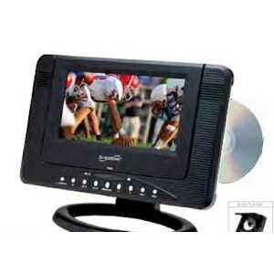 7" Portable Rechargeable LCD TV/ DVD Player with USB & SD Inputs
