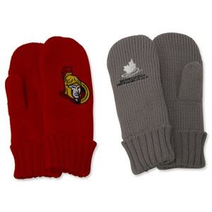 Thick Knitted Gloves - Embroidered (Priority - Pair)