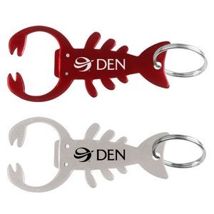 Lobster Shape Bottle Opener w/ Key Chain