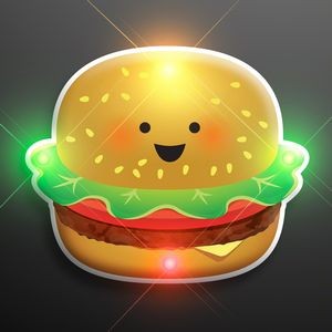 Smiling Burger Blinky Pin - BLANK