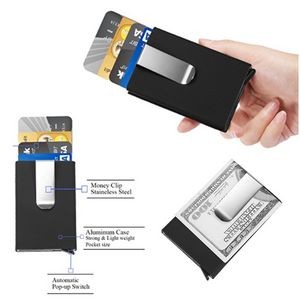 Aluminum Card Holder with Money Clip