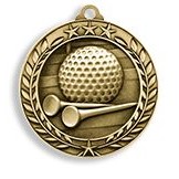 2.75" Wreath Award Golf Medal