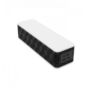 Prisma Plastic Two-Tone Power Bank Battery Charger w/Cable