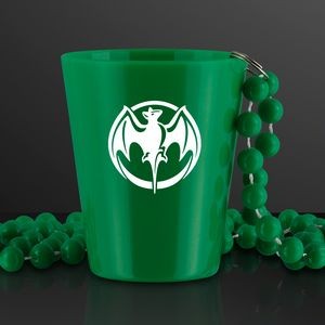 Green Shot Glass Bead Necklace (NON-Light Up)