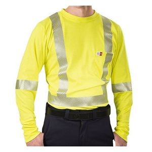 7 Oz. Antex Exodry FR High Visibility Athletic Performance T-Shirt w/Reflective Tape (Yellow)