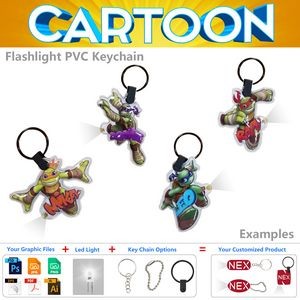 Various Cartoon Keychain LED Flashlight