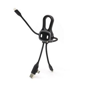 Cute Robot DC Charger Cable With Light