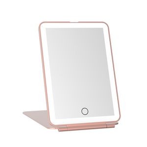 Rechargeable Tabletop Makeup Mirror with 72 Led Lights 3 Color Lighting, Dimmable Touch Screen