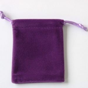 2.36"x 3.54" Velvet Jewelry Drawstring Bag