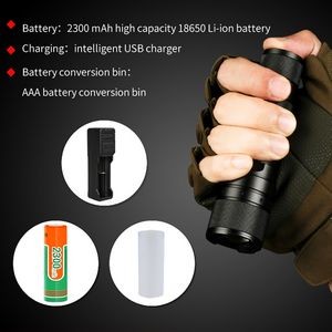 570 Lumens High Power Flashlight Zoomable Flashlight 2300mAh Rechargeable Battery OCEAN PRICE