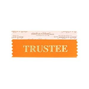 Trustee Stk A Rbn Orange Ribbon Gold Imprint