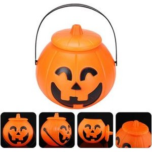 LED Plastic Halloween Candy Pumpkin Baskets