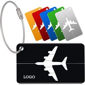 Aluminum Luggage Tag with Steel Loop ID Luggage Tags for Suitcases