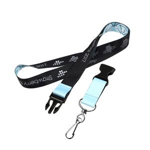 1" Full Color Lanyards w/Buckle release