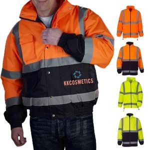 Customizable 300D Oxford Cloth Hi Vis Reflective Safety Jacket