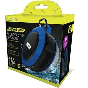 Splashproof Bluetooth Speakers - Portable, Blue, Suction Cup (Case of
