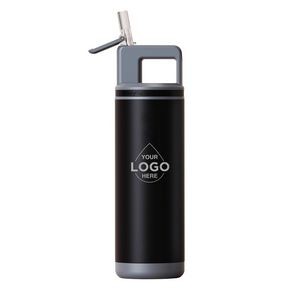 GROSCHE ALPINE Flip N Sip Vacuum Insulated Water Bottle | Stainless Steel Flask | 20 OZ