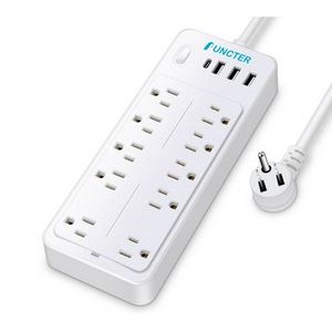 10 Outlets Surge Protector Power Strip w/ 3 USB Charging Ports