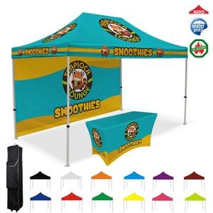 10' x 15' Commercial Grade Event Tent With Full Back Wall And table cover