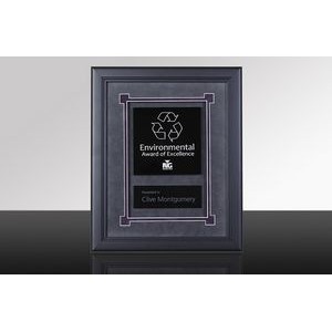 SHINE: Black Wood Framed Glass Wall Award w/Black Glass