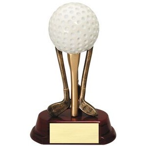Golf Ball on Clubs Resin Award (6 3/4")