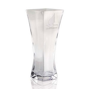 Lead-Free Crystal Clear Square Vase