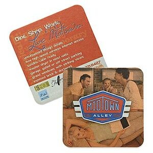 80-Point 3.5" Pulp Board Coaster - Round or Square