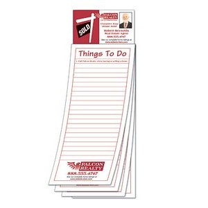 Custom Magna-Pad - 3.5x10.5 25-Sheet with Business Card Magnet - 3.5x10.5