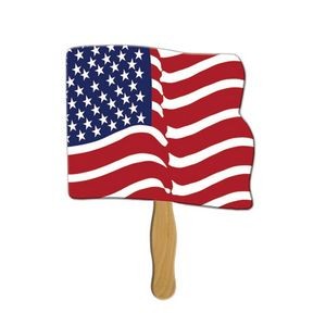 Flag Sandwiched Hand Fan Full Color