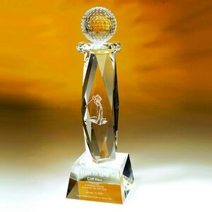 15" Crystal Award-Ultimate Golf Trophy