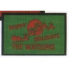 Olefin Personalized Green Holiday Logo Mat (18"x27")