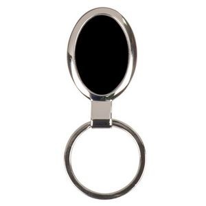 Laser Engraved Oval Metal Key Chain